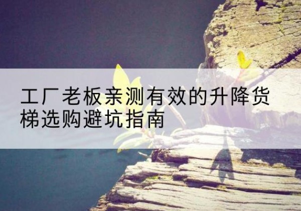 阿鲁科尔沁旗升降货梯怎么选-工厂老板亲测有效的升降货梯选购避坑指南